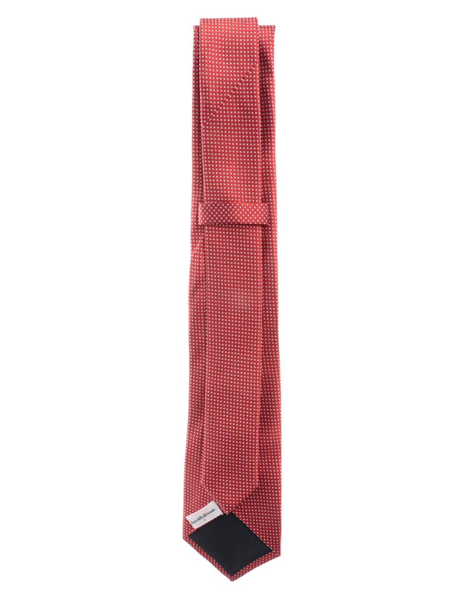 Corbata regular de seda estampado lunares para hombre 2