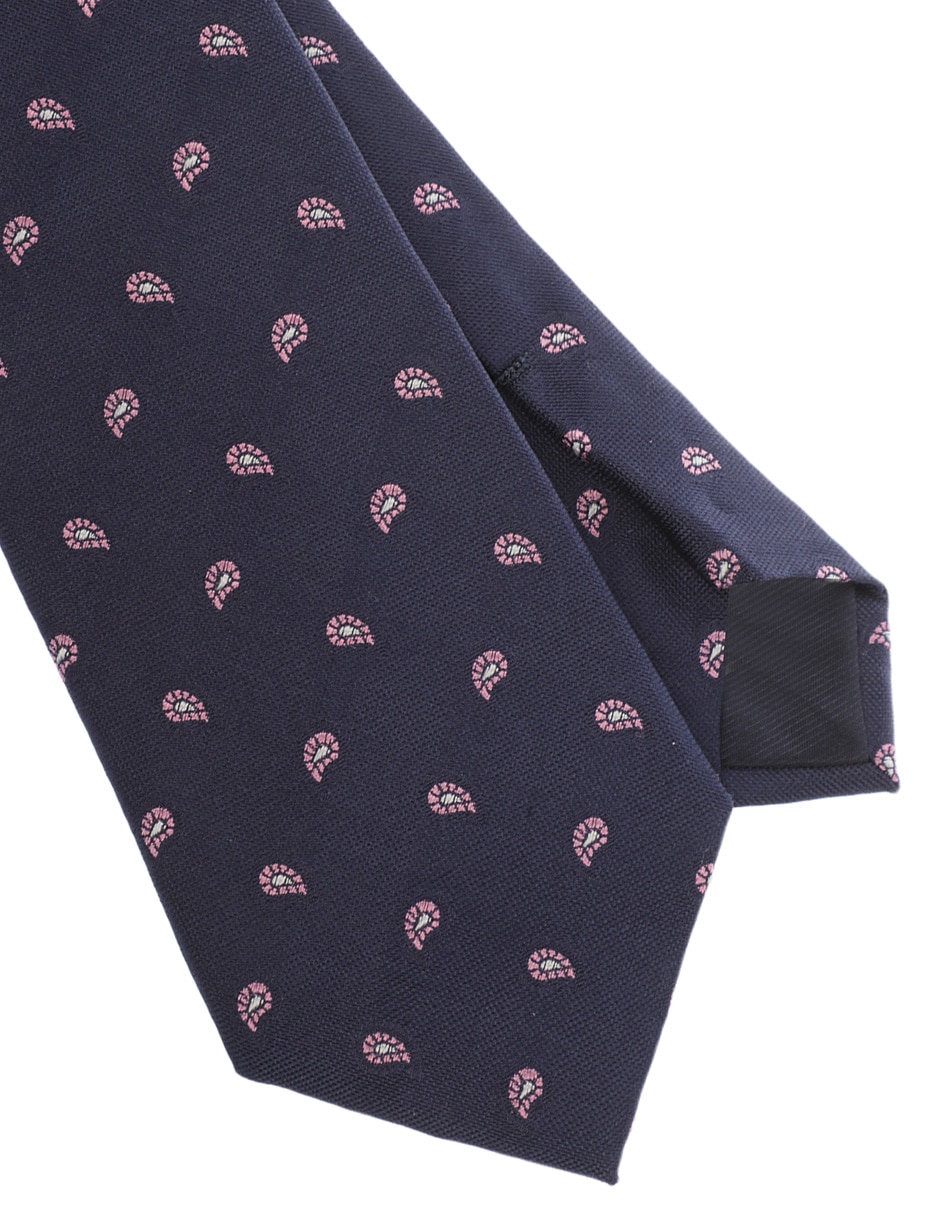 Corbata regular de seda estampado paisley para hombre 3