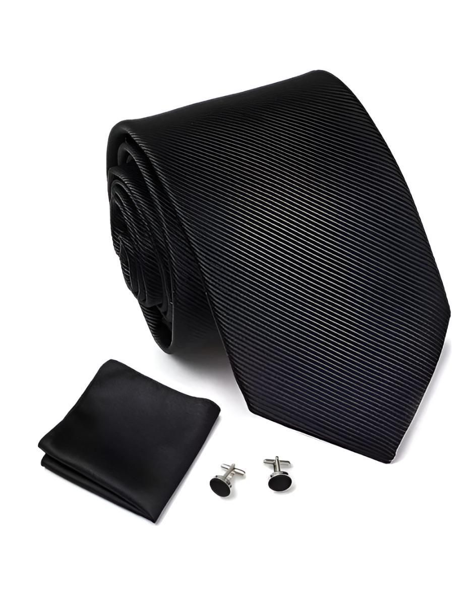 Set de corbata y pañuelo clásica de seda para hombre 4