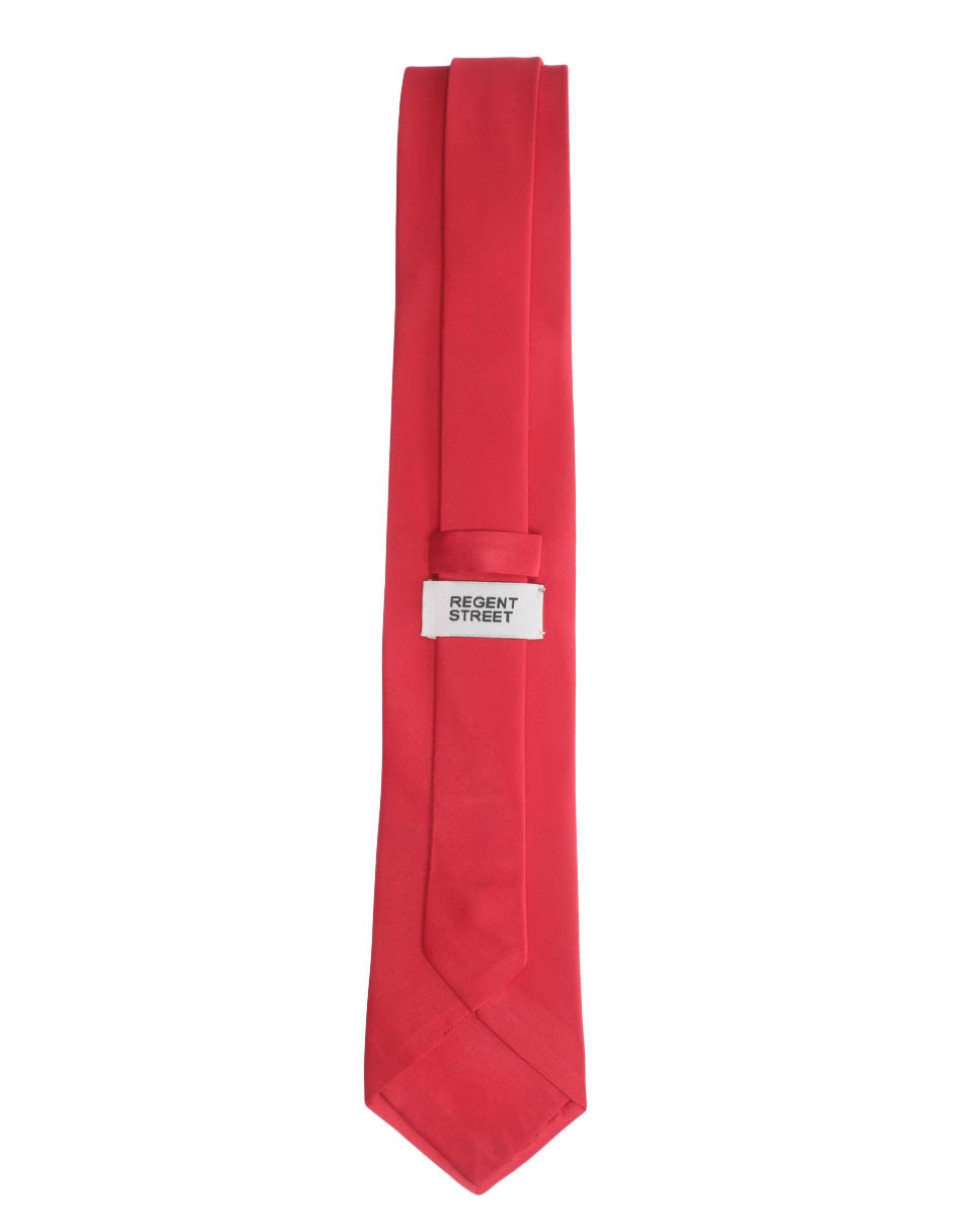 CORBATA R STREET LISO POLIÉSTER, ROJO