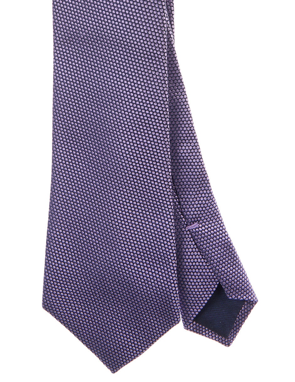 Corbata regular de seda estampado microprint para hombre