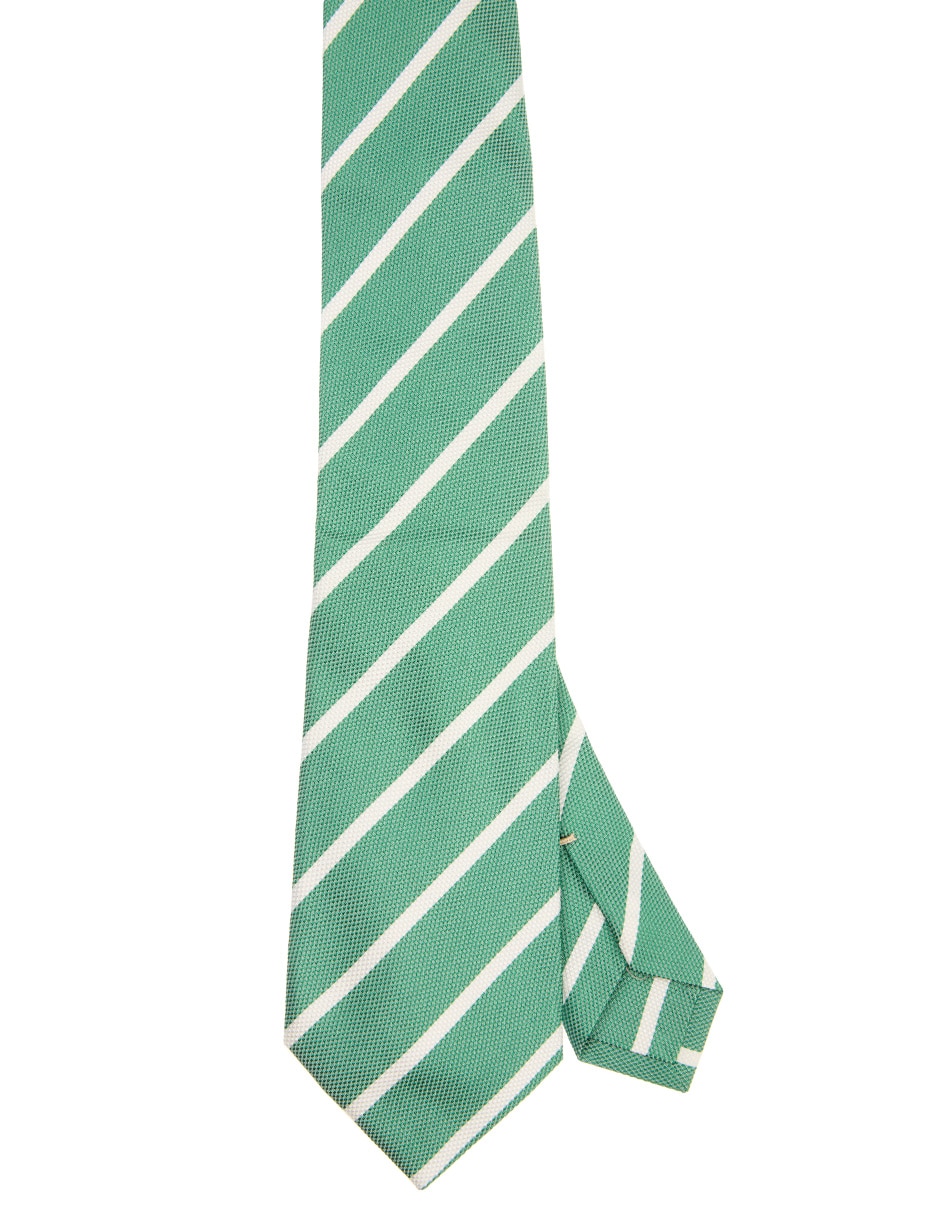 Corbata regular de seda estampada a rayas para hombre