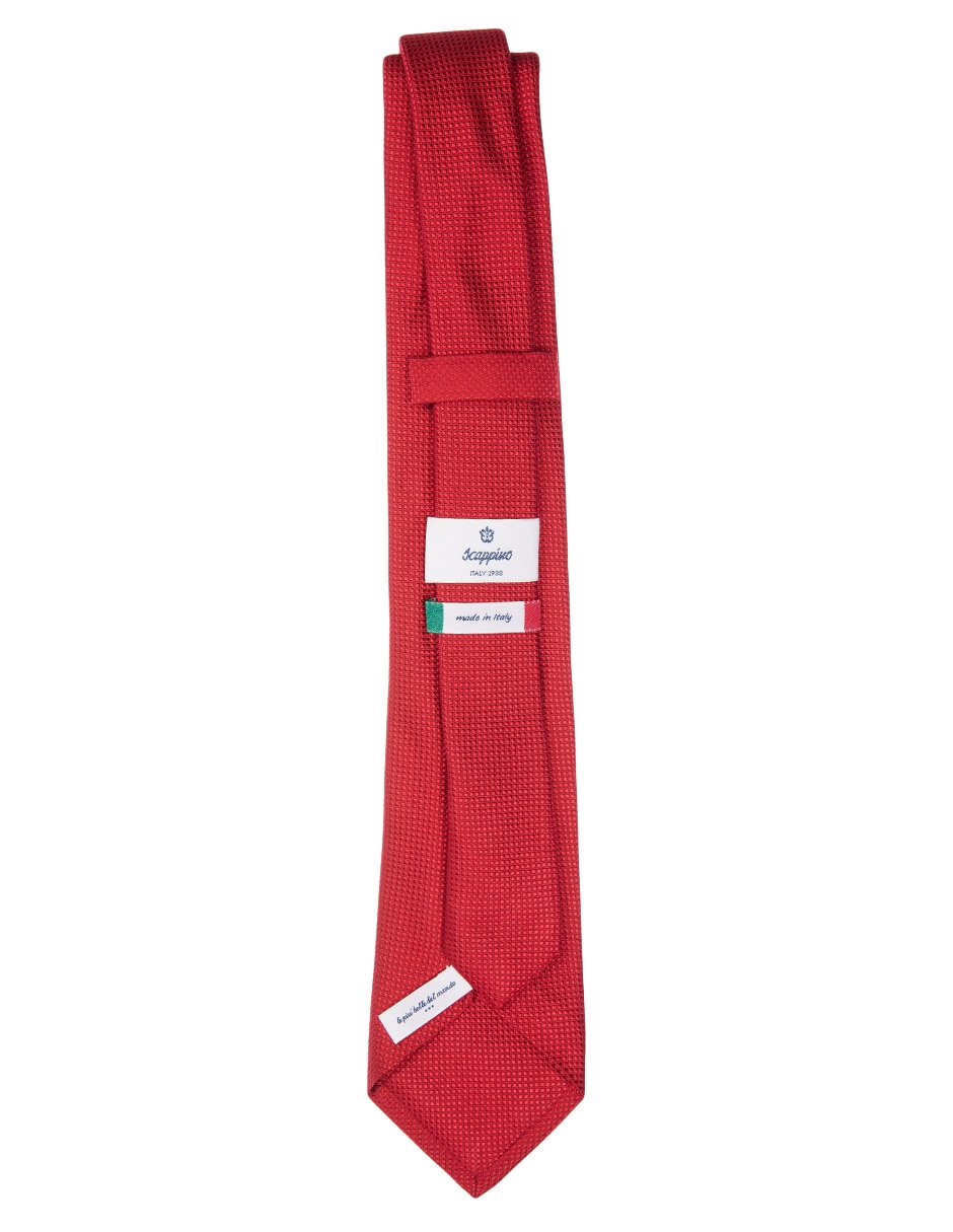 Corbata regular de seda a cuadros para hombre 2
