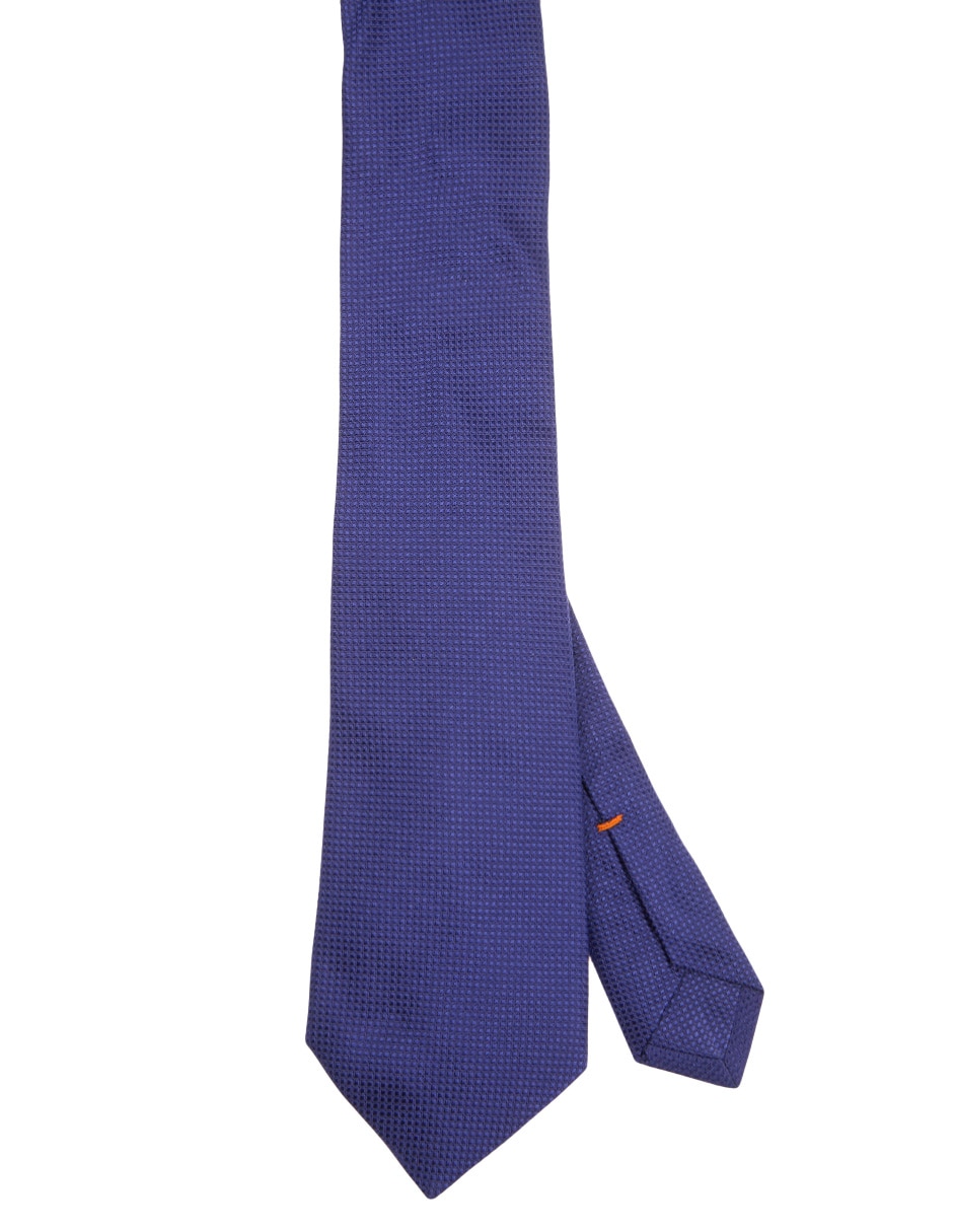 Corbata regular de seda a cuadros para hombre