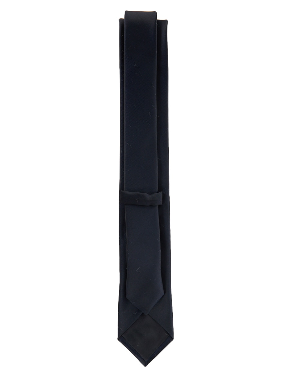 Corbata slim de seda liso para hombre 2