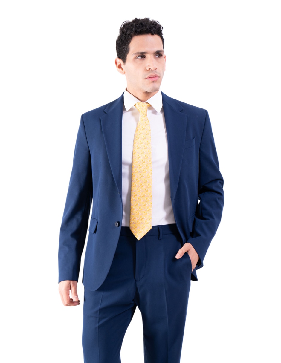Corbata regular de seda estampada para hombre 4