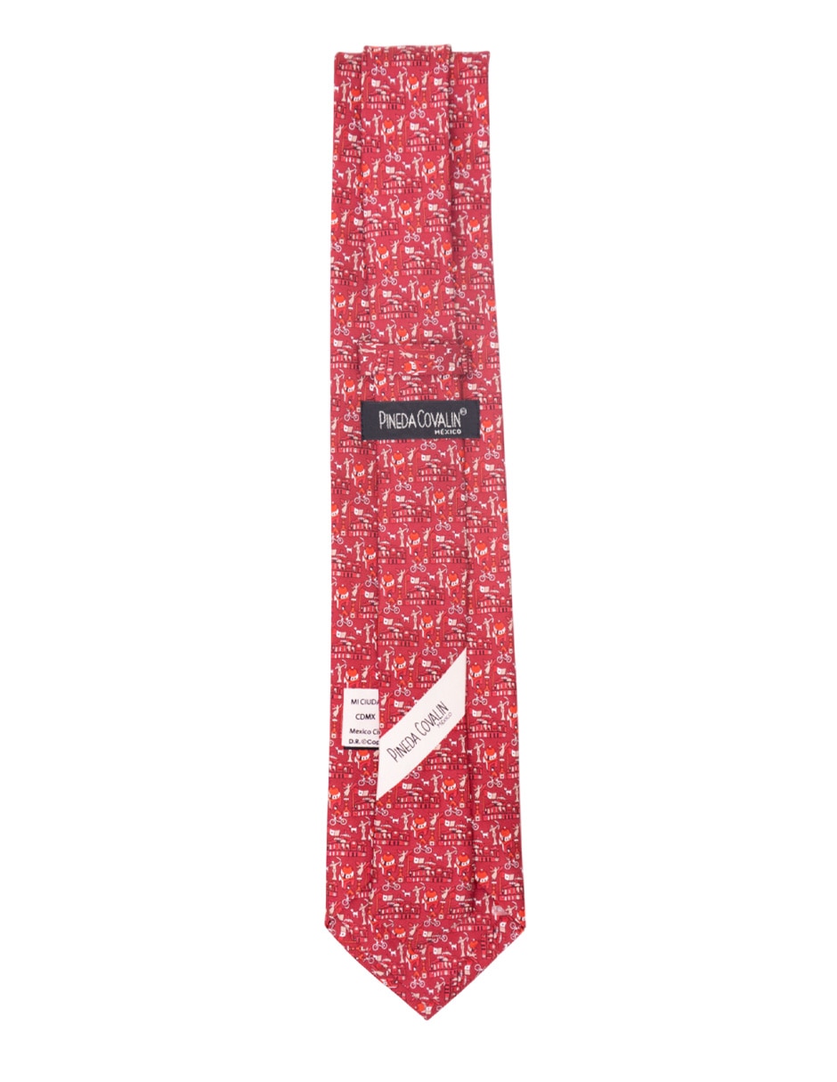 Corbata regular de seda estampada para hombre 2