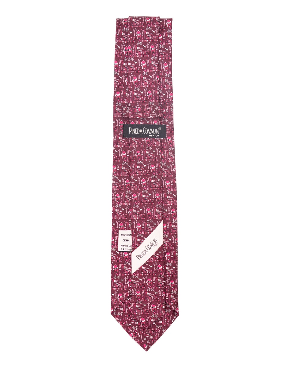 Corbata regular de seda estampada para hombre 2