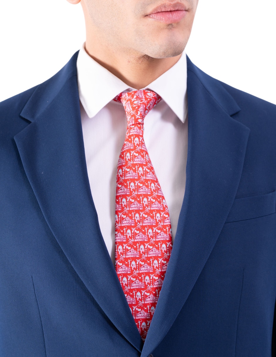 Corbata regular de seda estampada para hombre 3
