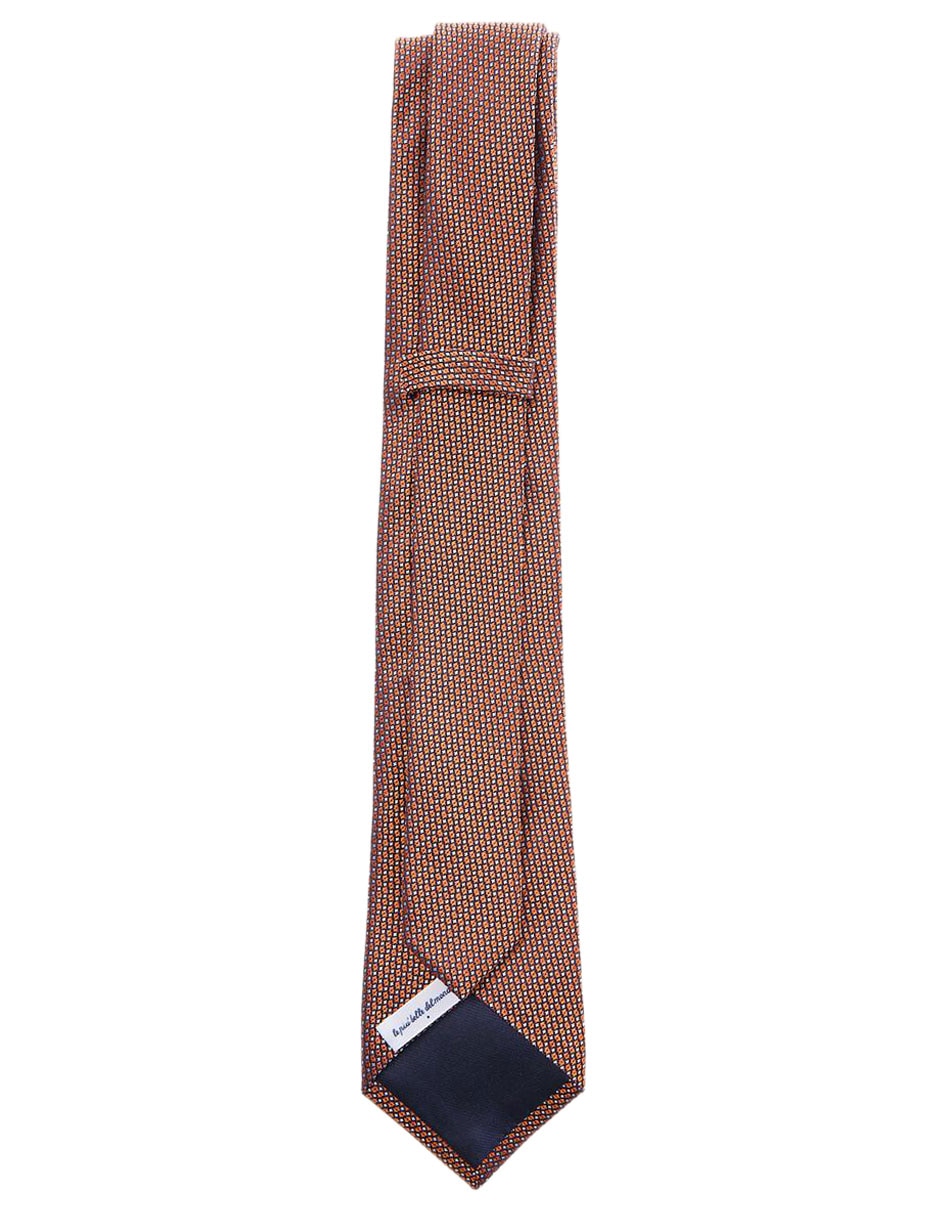 CORBATA SCAPPINO GRÁFICO SEDA, NARANJA