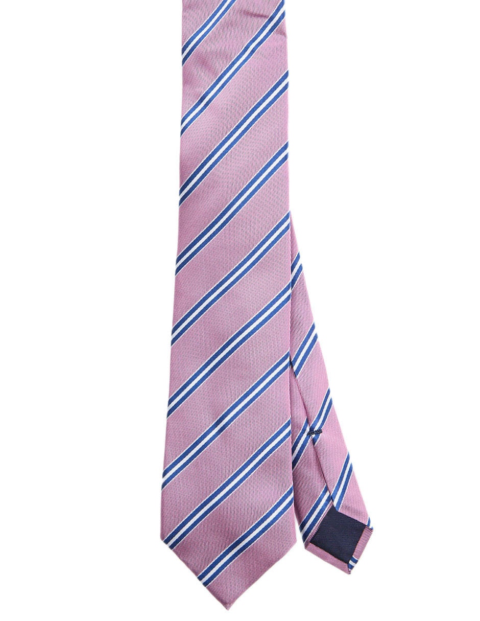 Corbata regular de seda estampado a rayas para hombre Corbata regular de seda estampado a rayas para hombre