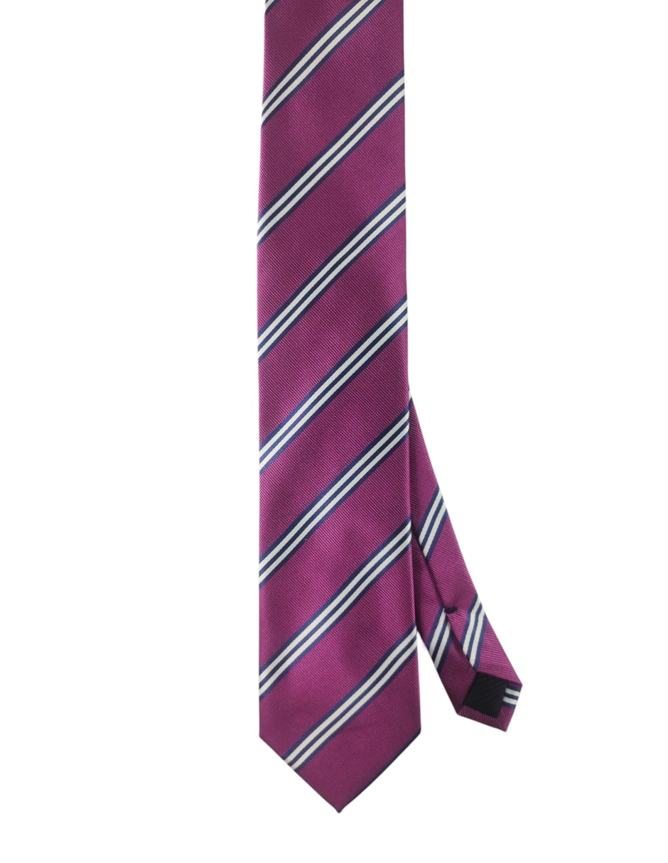 Corbata regular estampado a rayas para hombre
