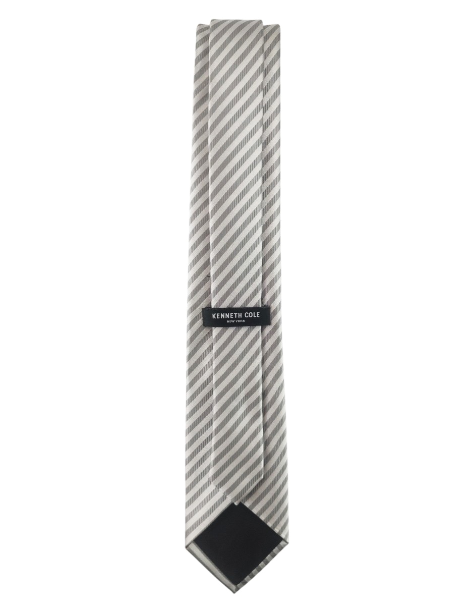 Corbata regular de seda estampado a rayas para hombre 2
