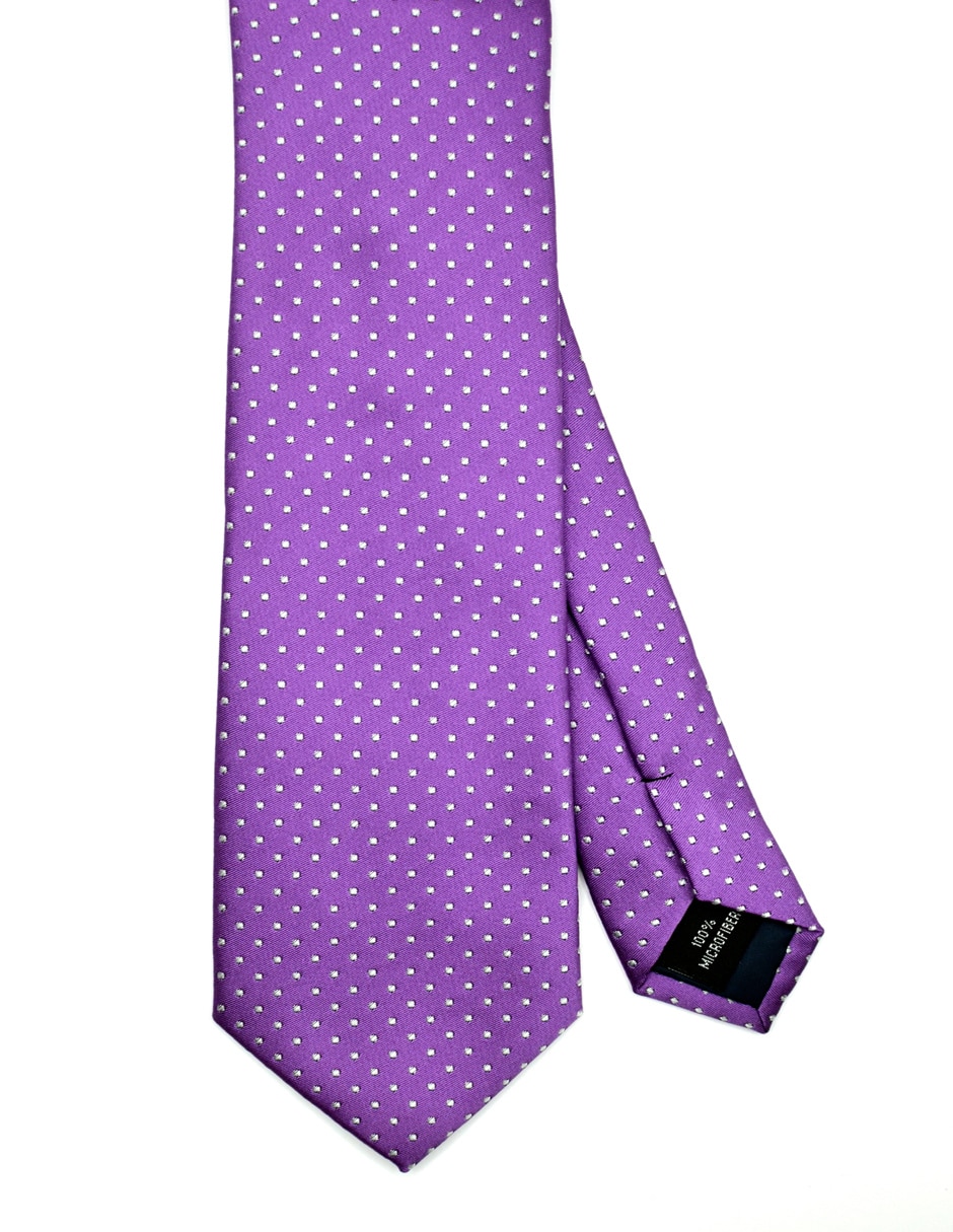 Corbata Regular (6-8.5 cm) estampado lunares para hombre