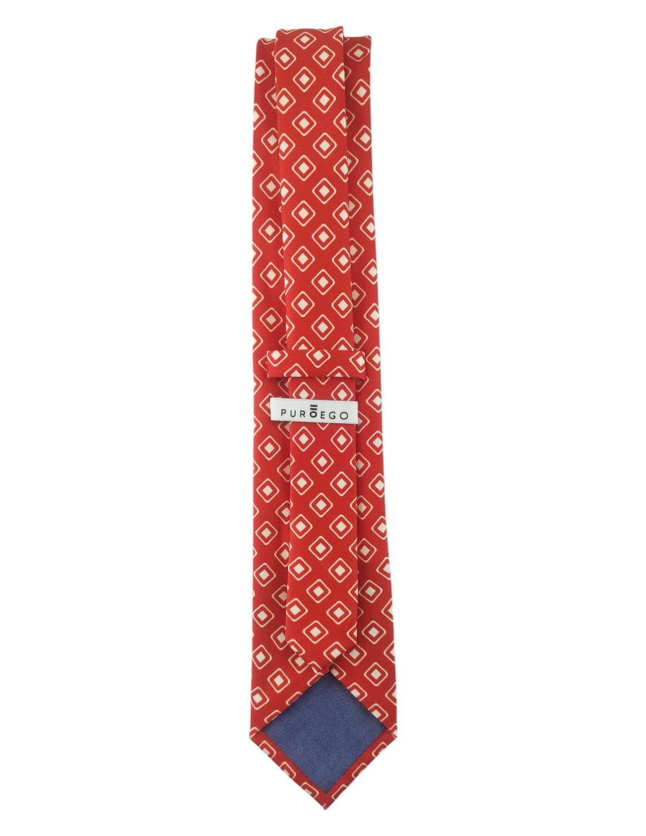 Corbata regular de seda estampada para hombre 2