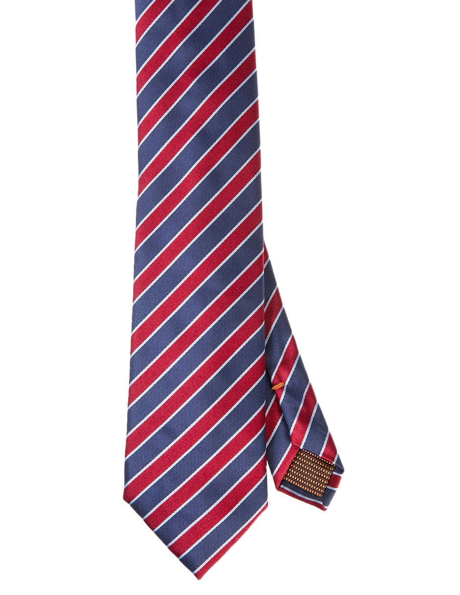 Corbata regular estampado a rayas para hombre