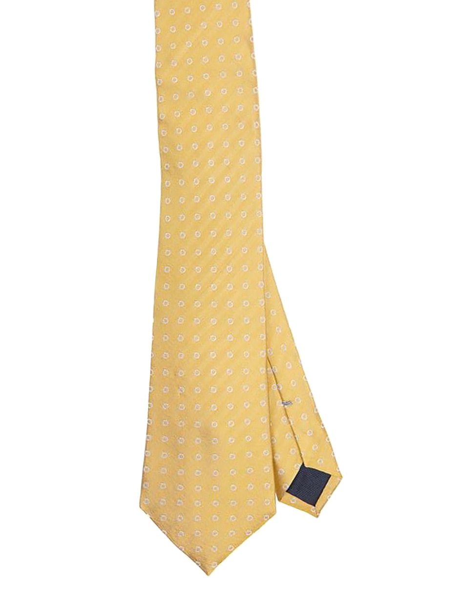 Corbata regular de seda estampado geométrico para hombre