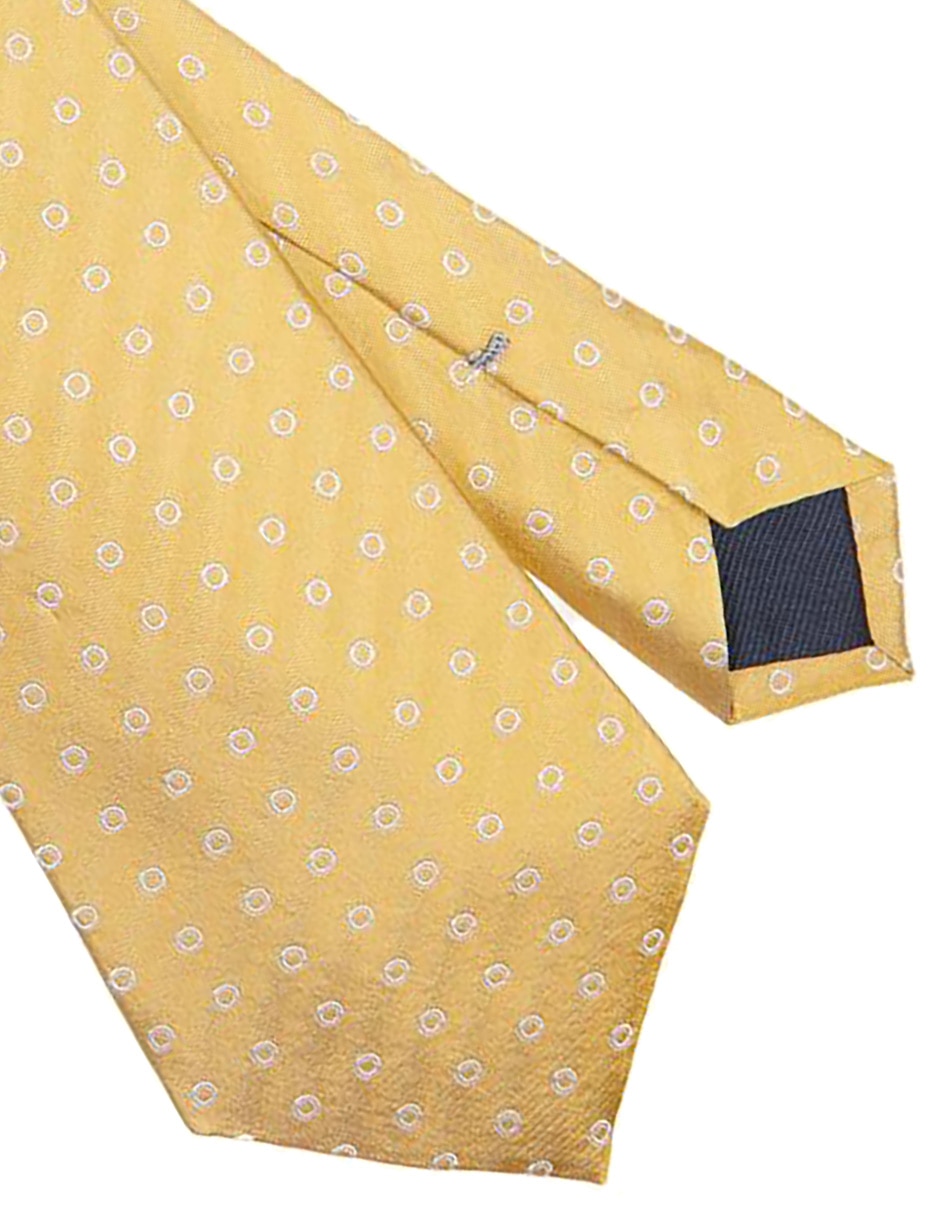 Corbata regular de seda estampado geométrico para hombre 3