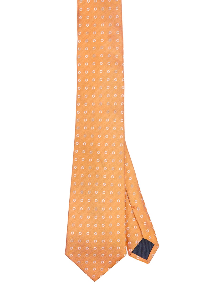 Corbata regular de seda estampado geométrico para hombre