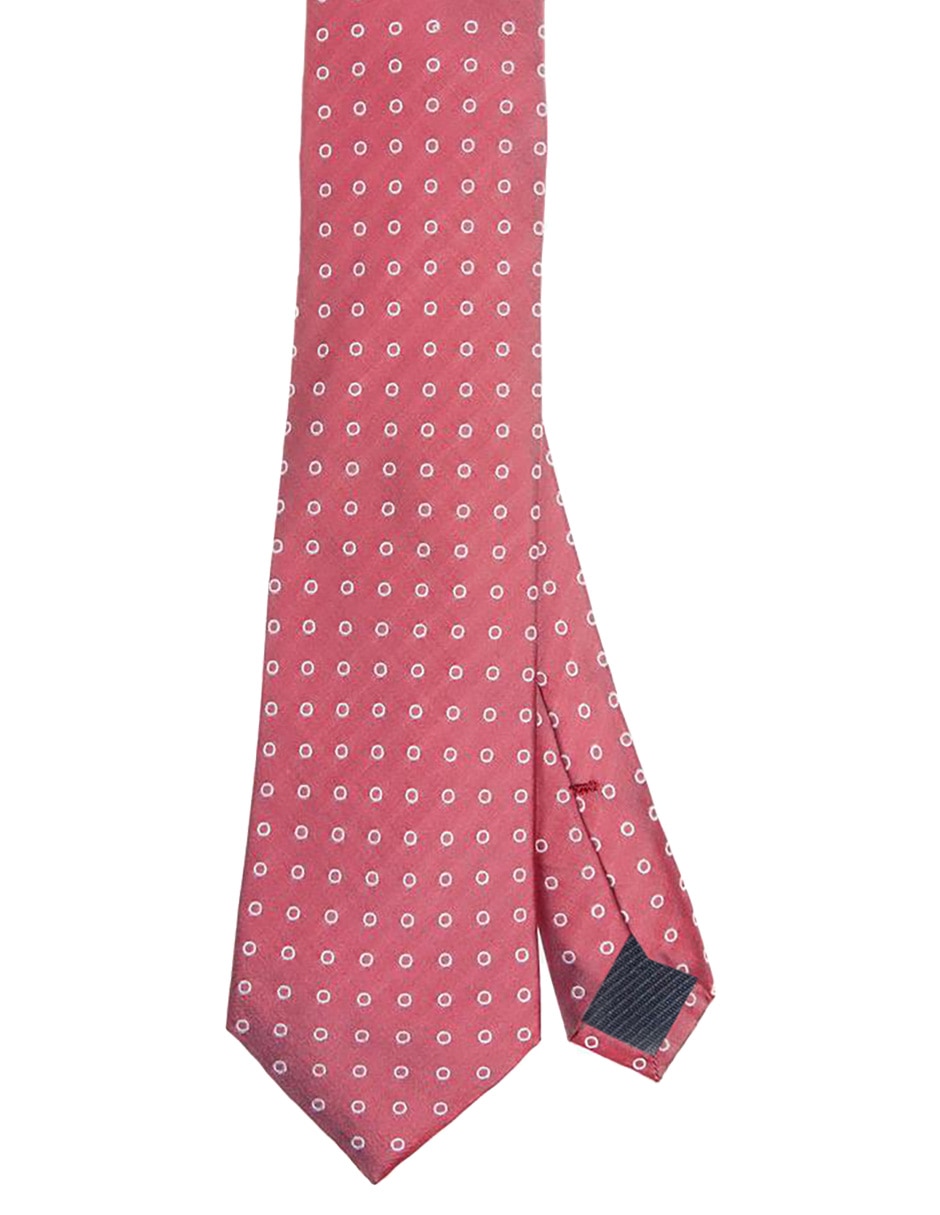 Corbata regular de seda estampado geométrico para hombre