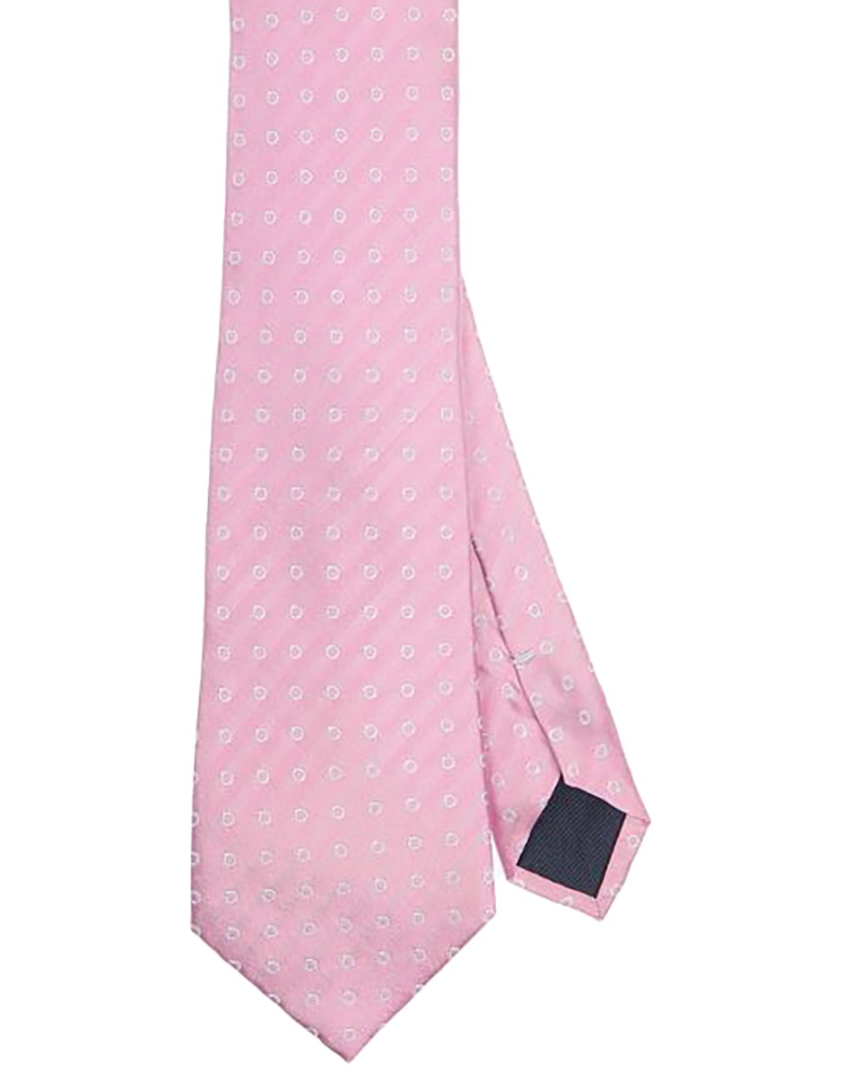 Corbata regular de seda estampado geométrico para hombre