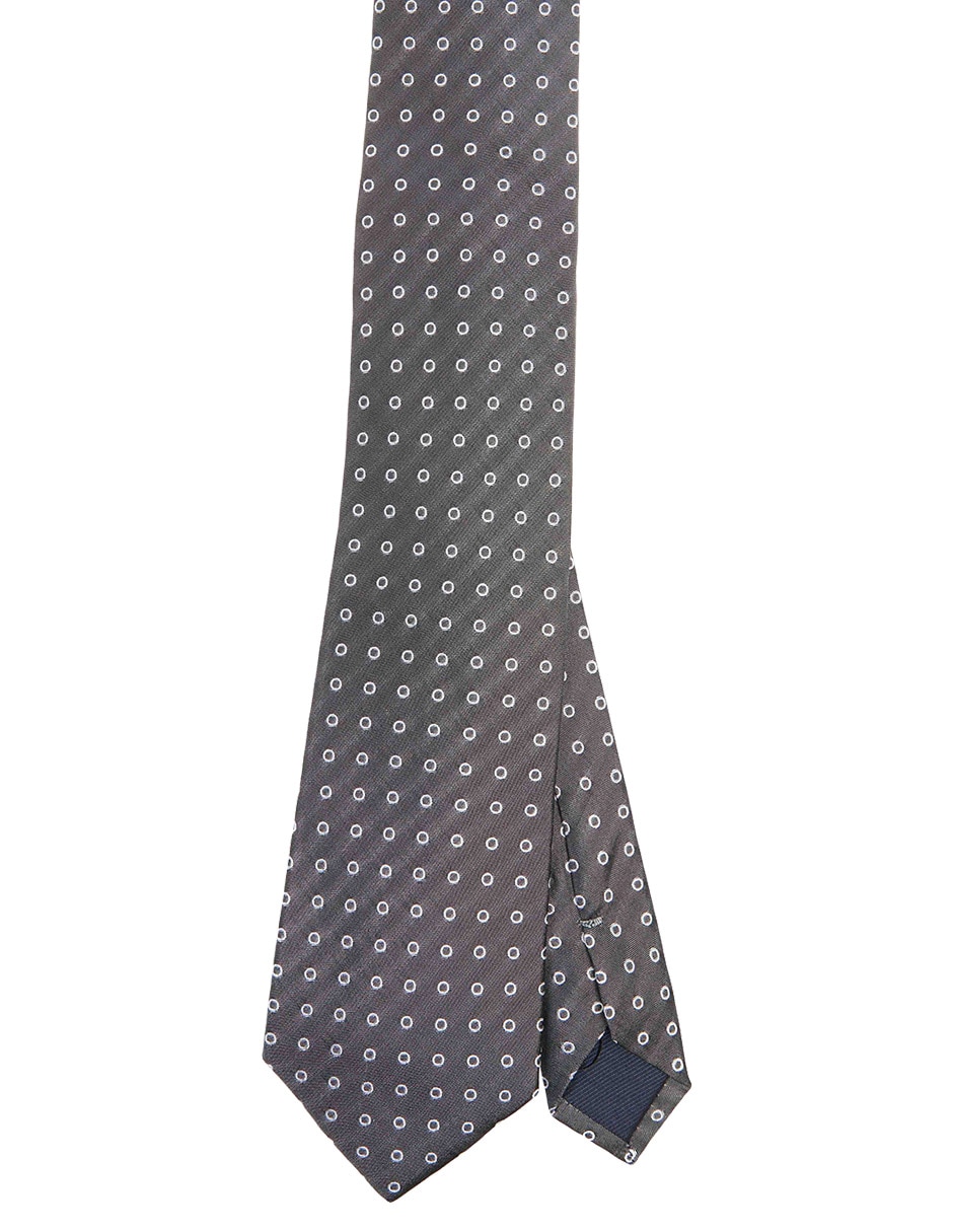 Corbata regular de seda estampado geométrico para hombre