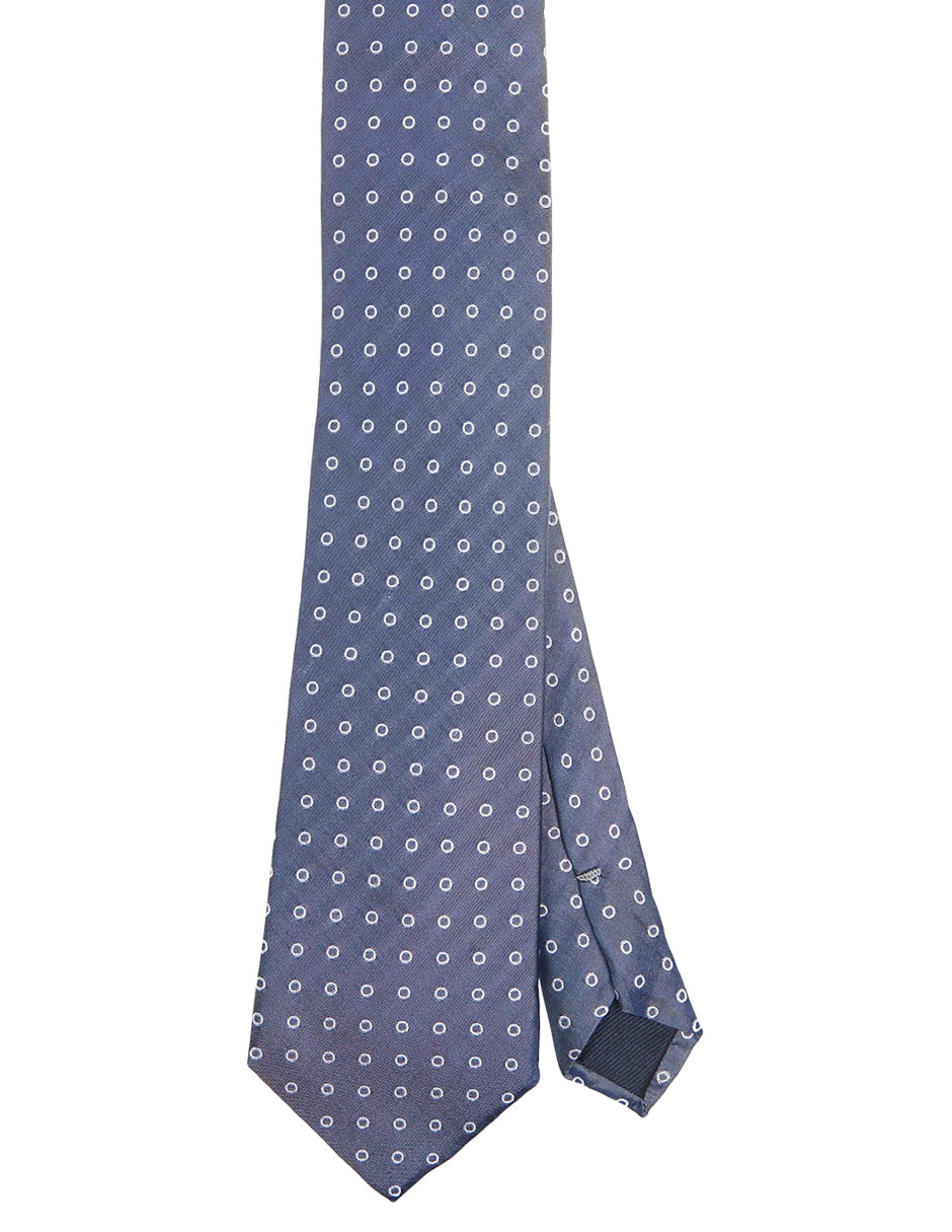 Corbata regular de seda estampado geométrico para hombre