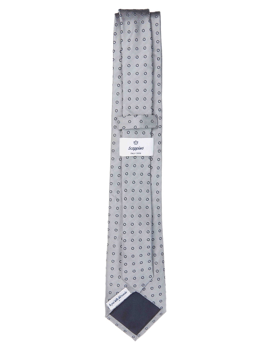 CORBATA SCAPPINO GEOMÉTRICO , PLATEADO