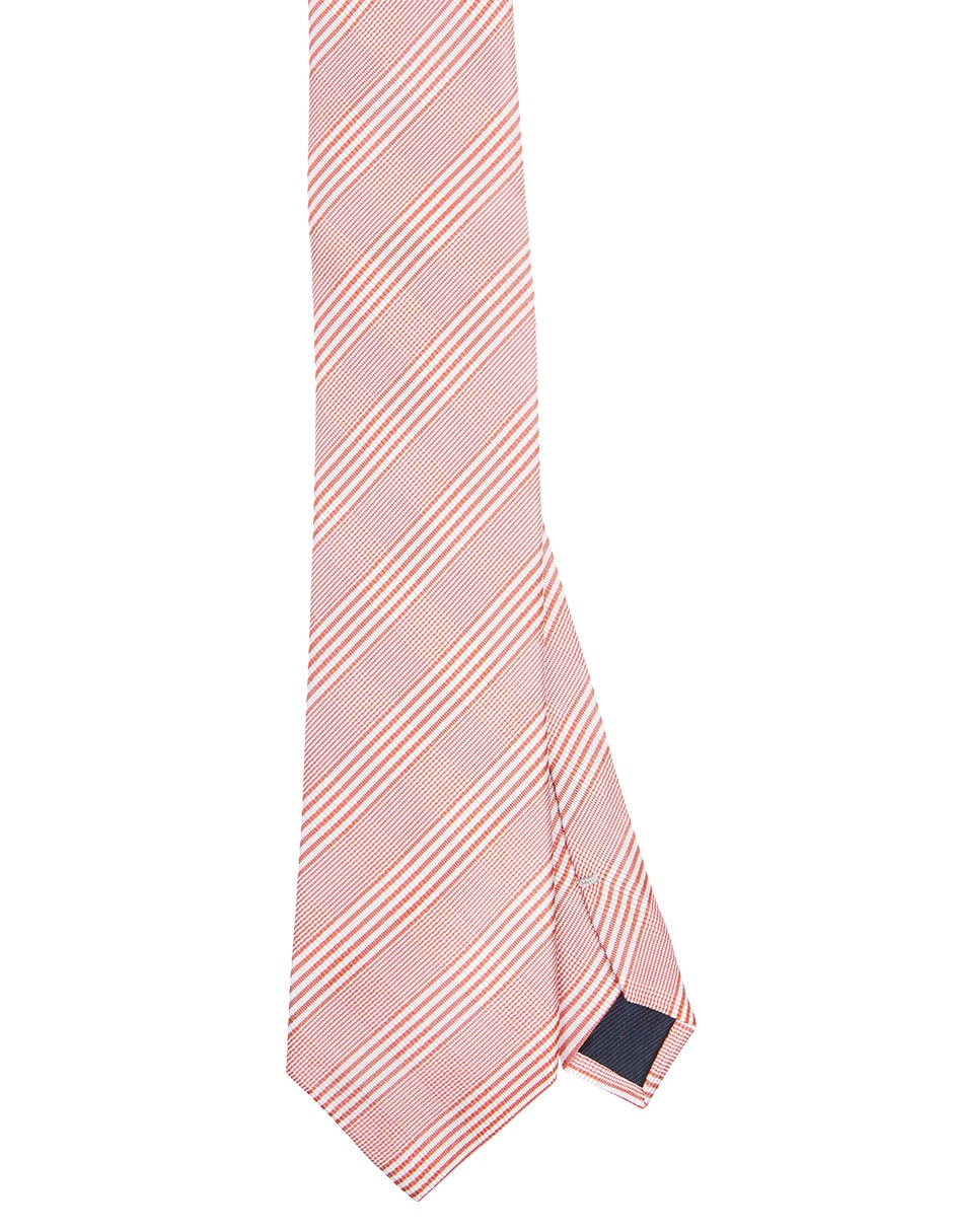 Corbata regular de seda estampado a rayas para hombre