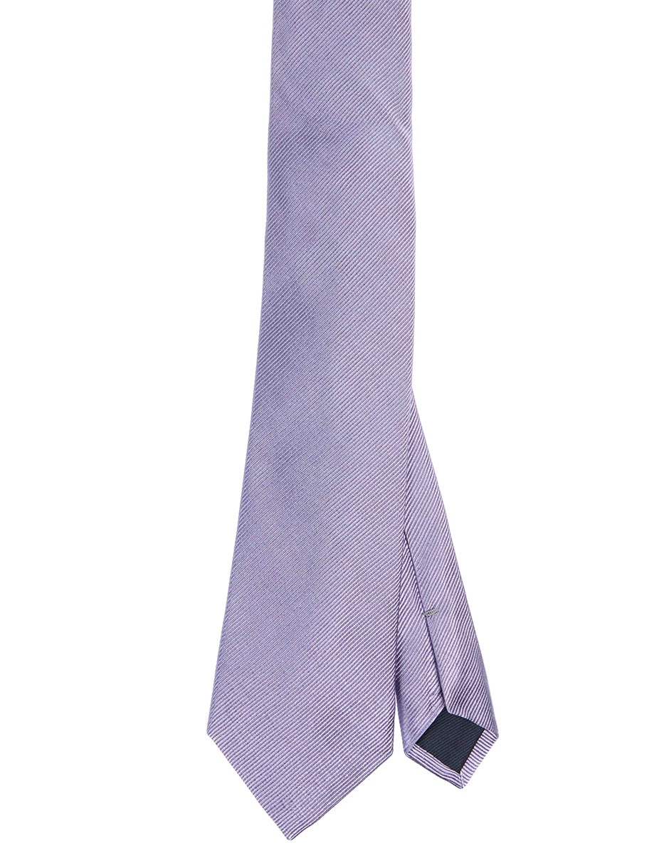 Corbata regular de seda estampado a rayas para hombre