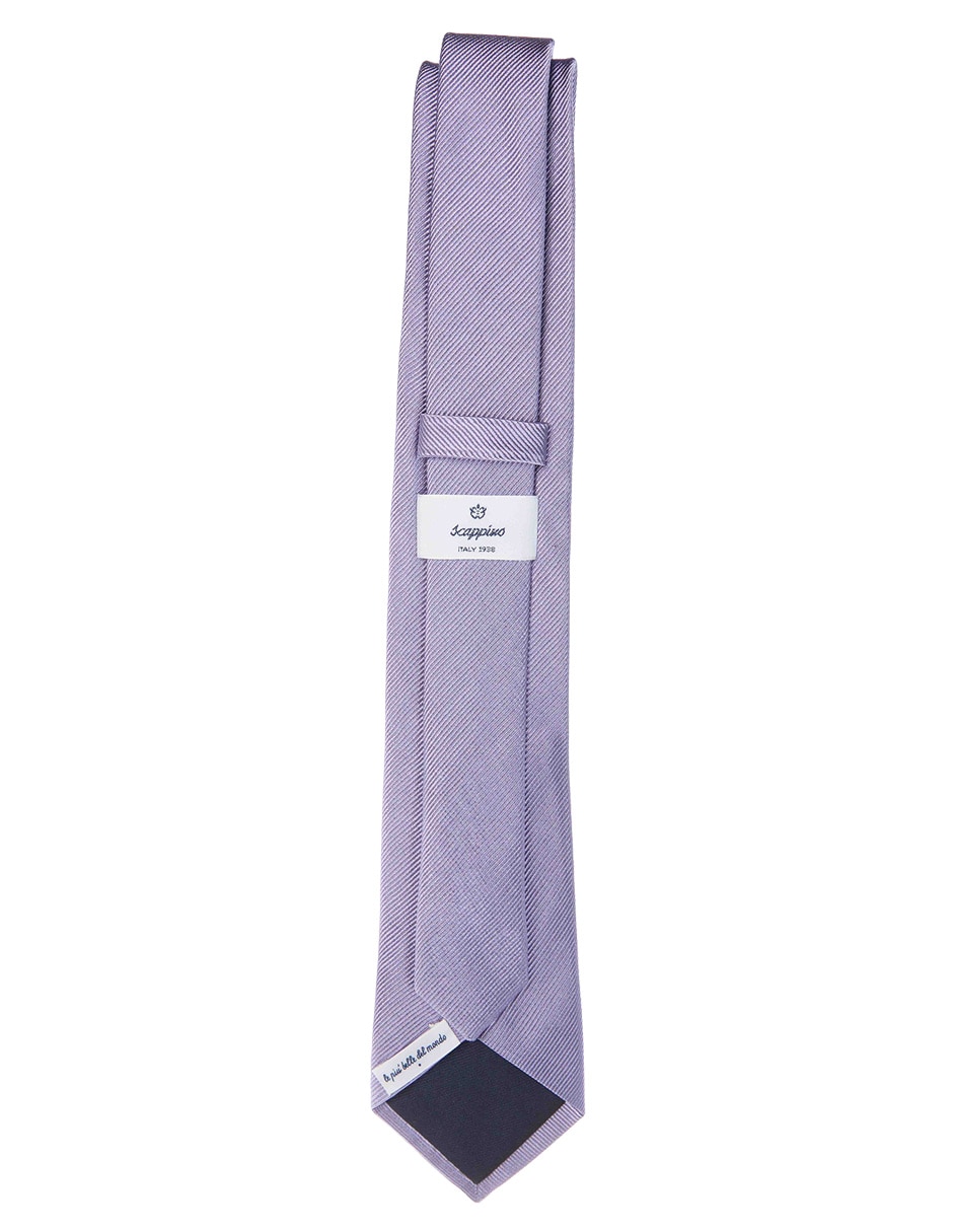 Corbata regular de seda estampado a rayas para hombre 2