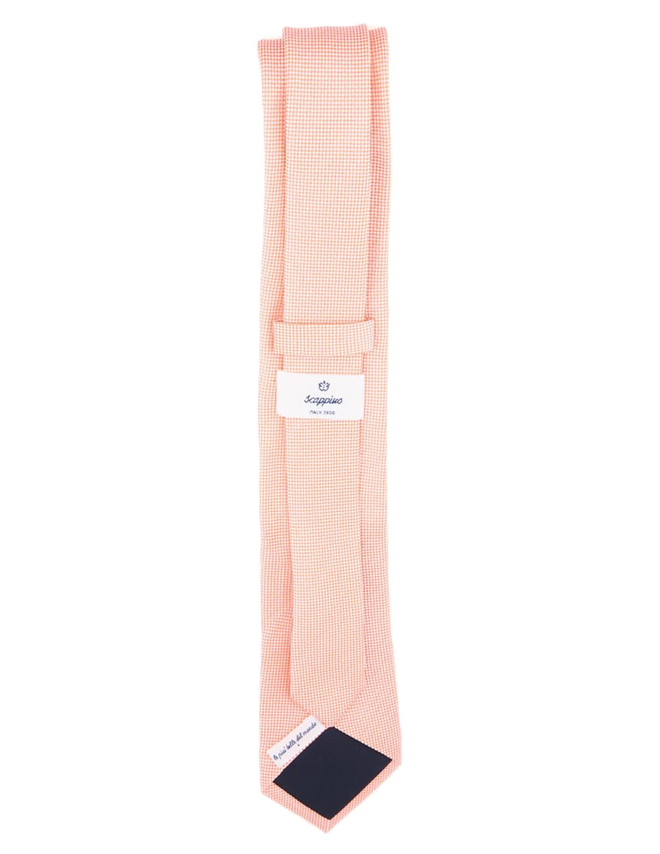 CORBATA SCAPPINO A CUADROS SE, NARANJA