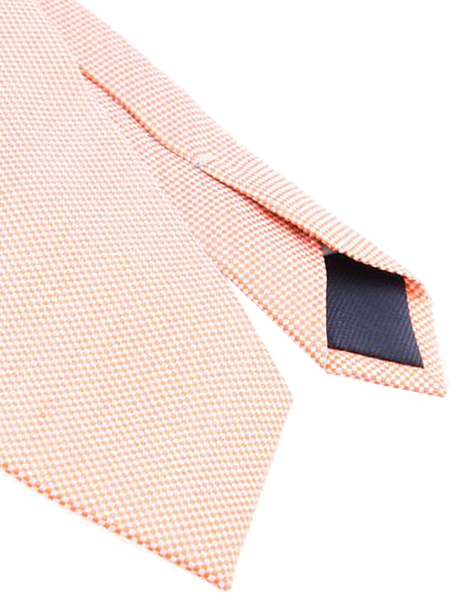 CORBATA SCAPPINO A CUADROS SE, NARANJA