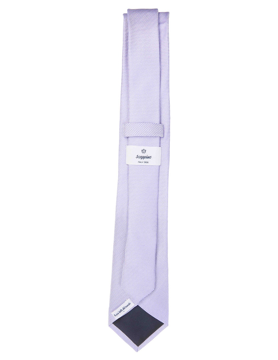 Corbata regular de seda estampado a cuadros para hombre 2