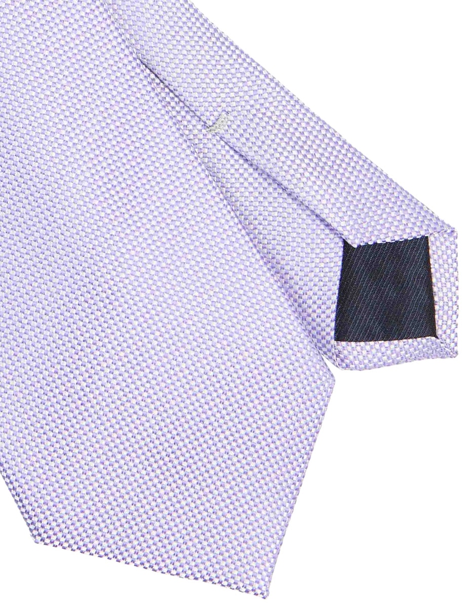 Corbata regular de seda estampado a cuadros para hombre 3