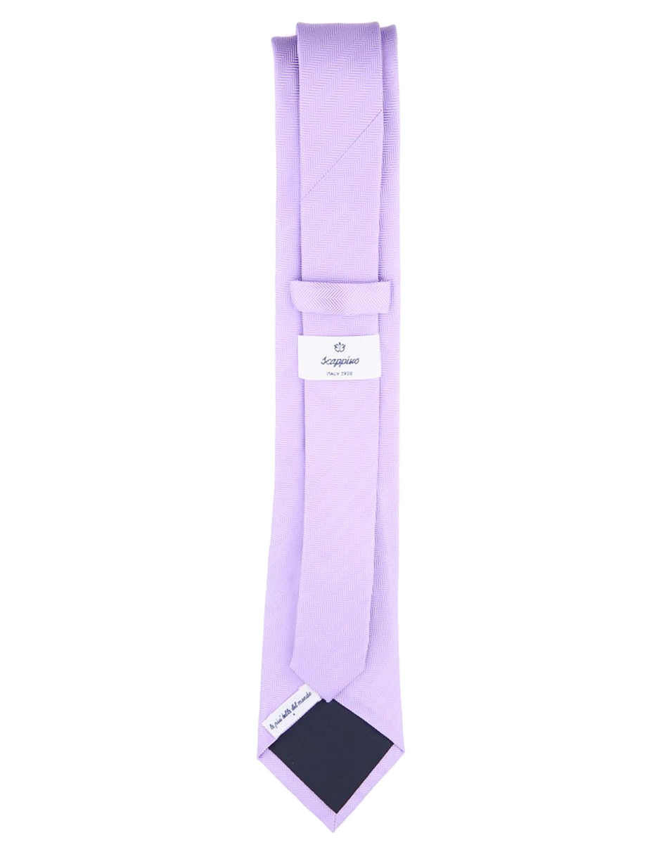 Corbata regular de seda estampado a rayas para hombre 2