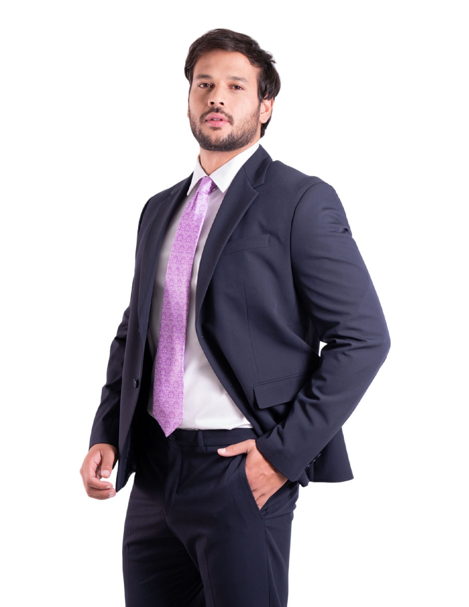 Corbata regular de seda estampada para hombre 3
