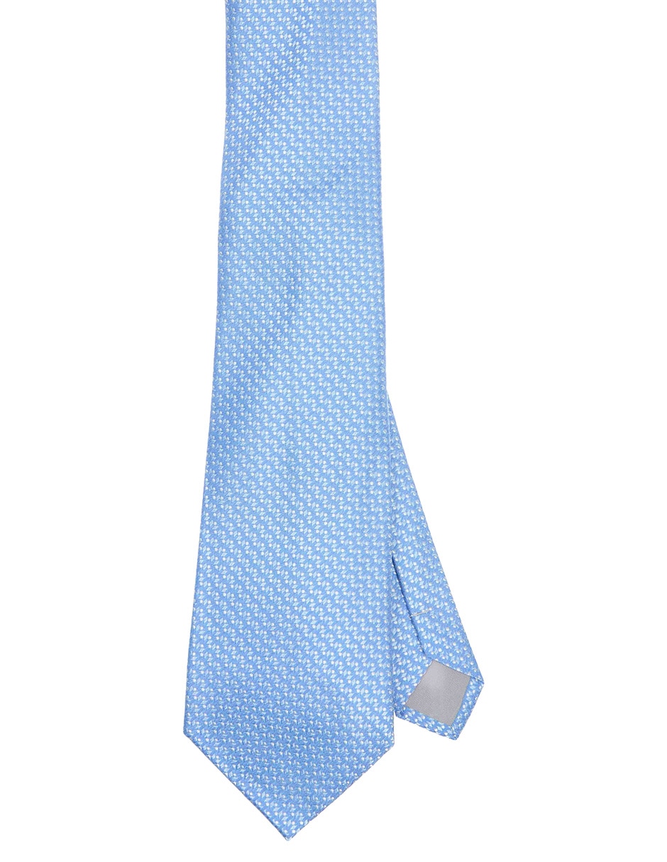 Corbata regular de seda estampado microprint para hombre