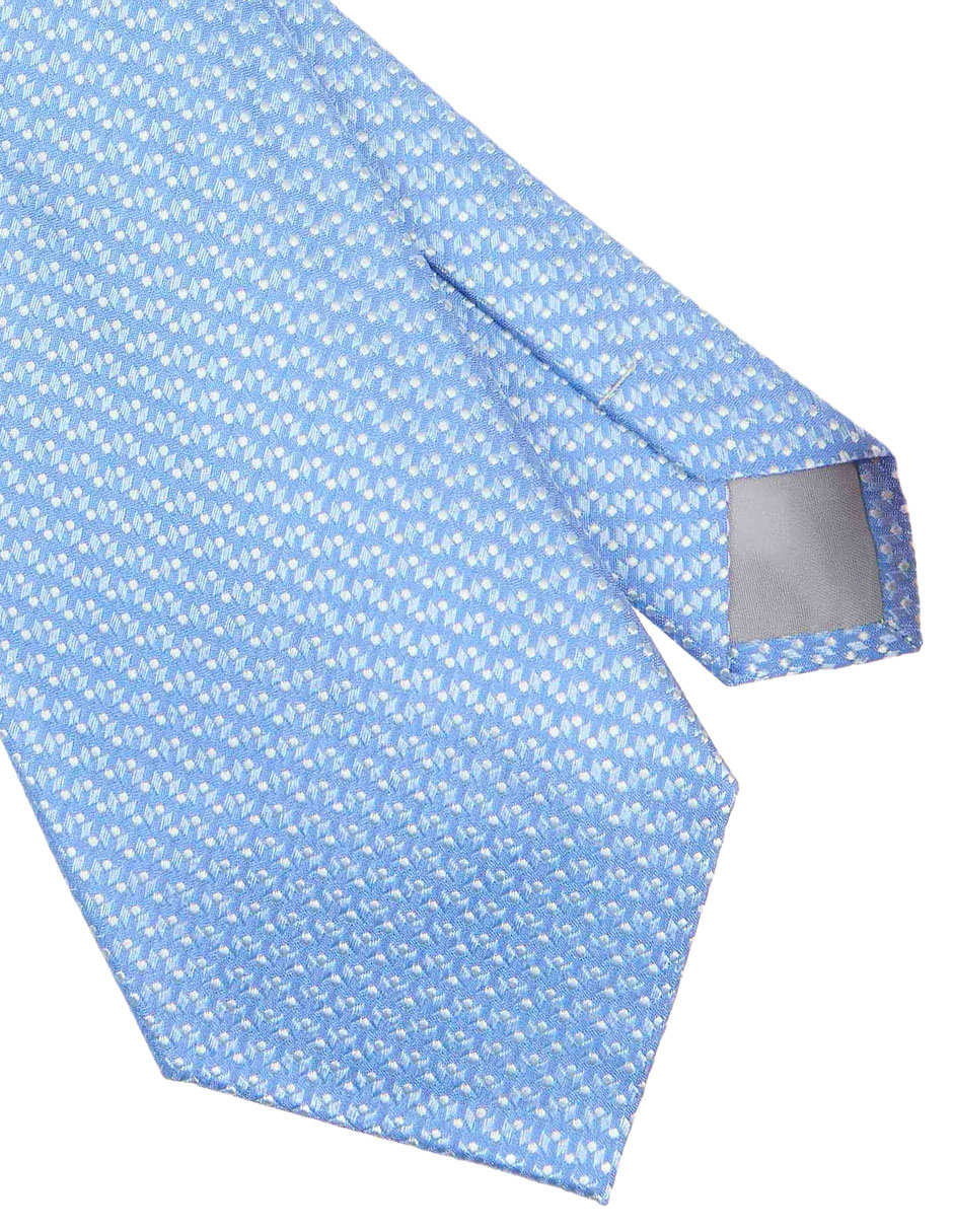 Corbata regular de seda estampado microprint para hombre 3