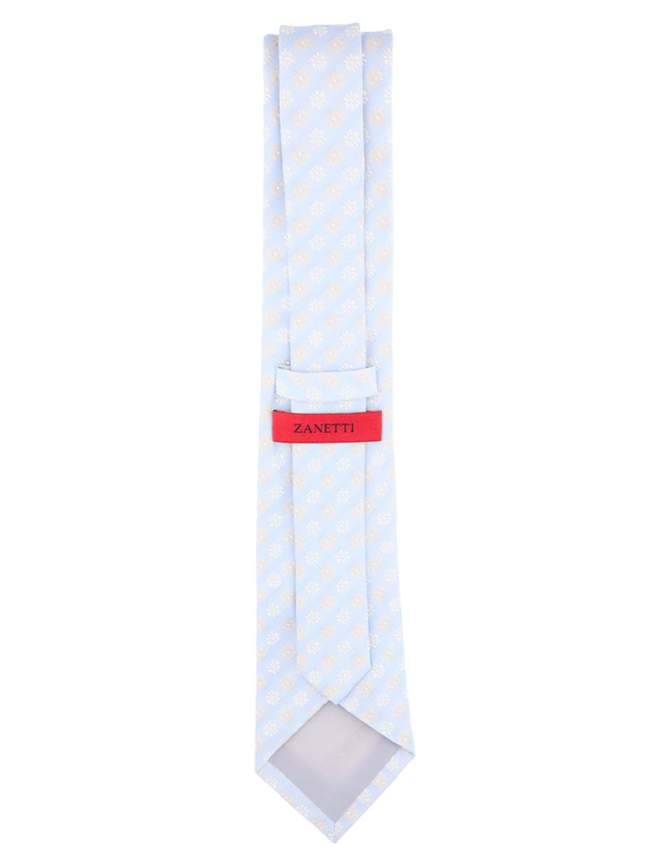 Corbata regular de seda estampado floral para hombre 2