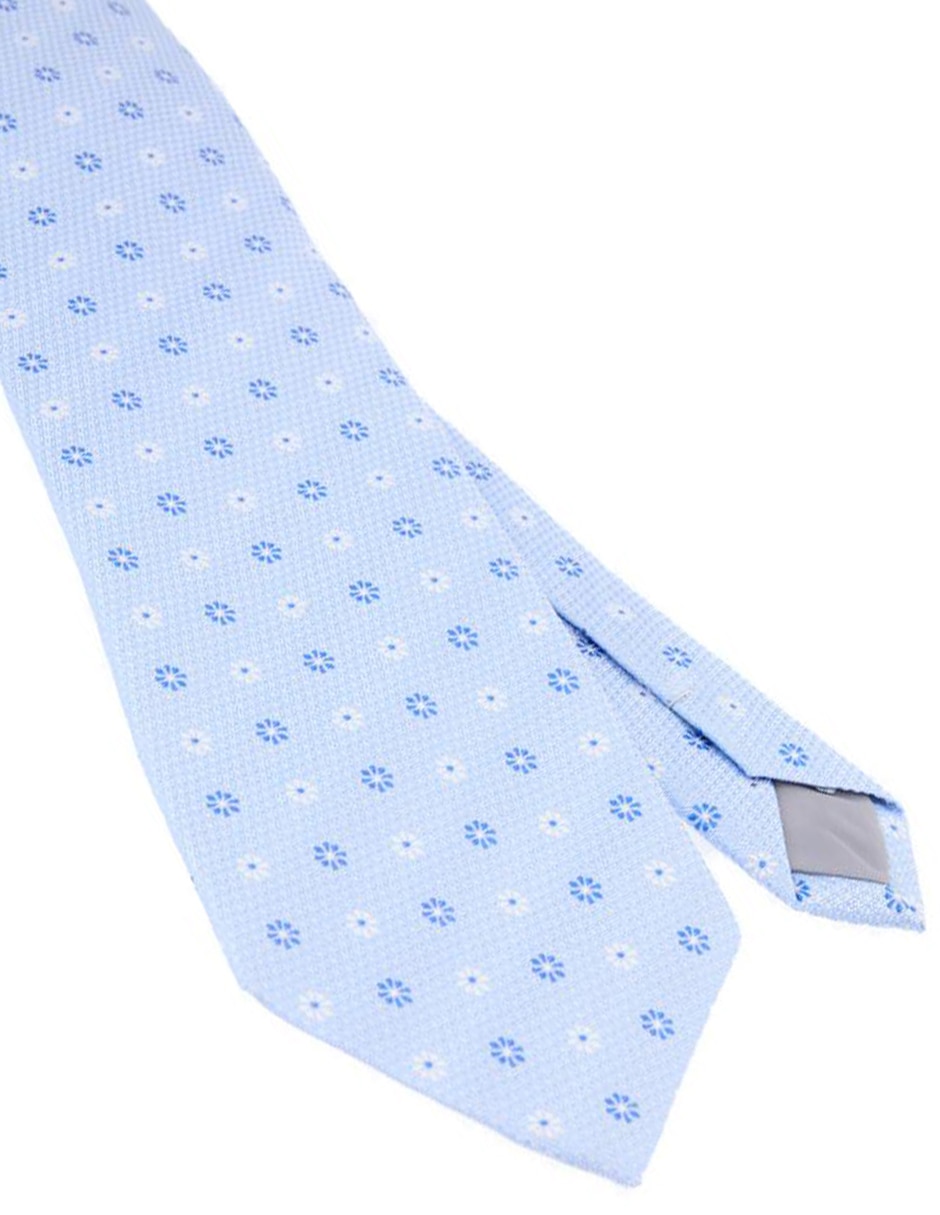 Corbata slim de seda estampado floral para hombre 3