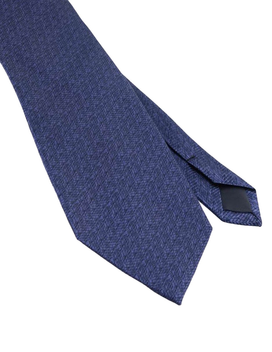 Corbata regular de seda estampado chevron para hombre 3