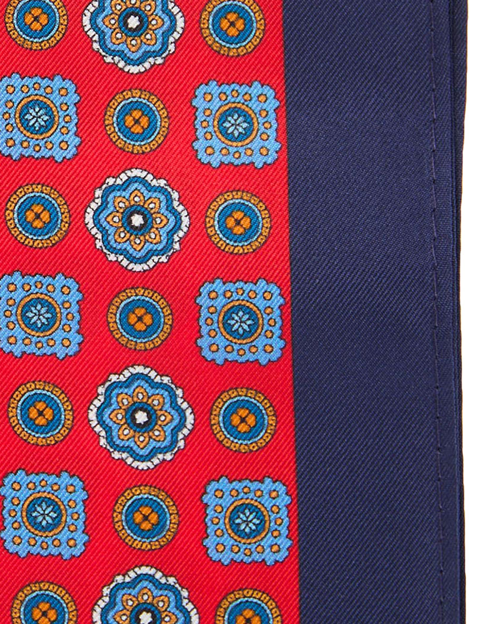 PAÑUELO JBE FLORAL IND SEDA, ROJO