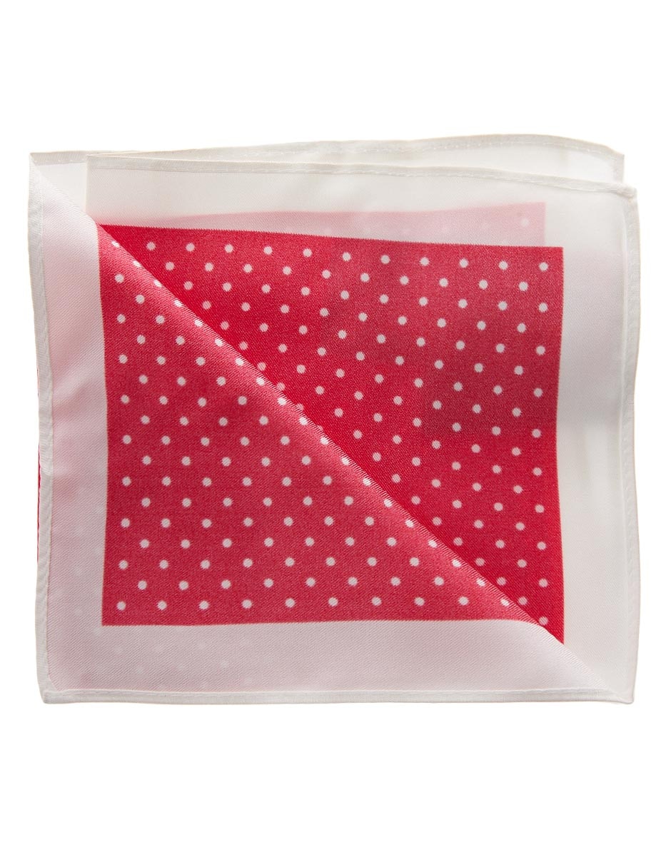 PAÑUELO JBE LUNARES IND SEDA, ROJO