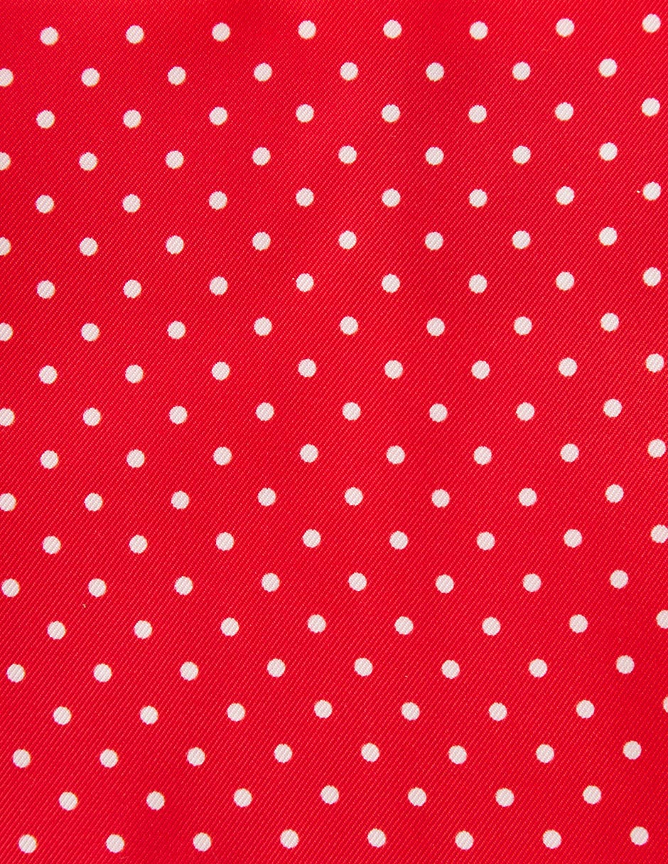 PAÑUELO JBE LUNARES IND SEDA, ROJO