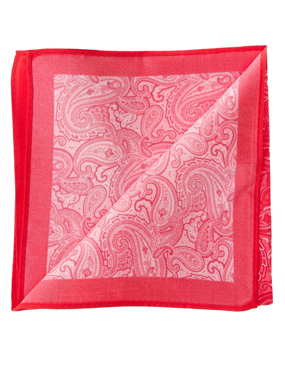 PAÑUELO JBE PAISLEY IND SEDA, ROJO