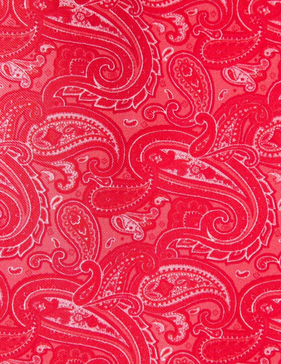 PAÑUELO JBE PAISLEY IND SEDA, ROJO