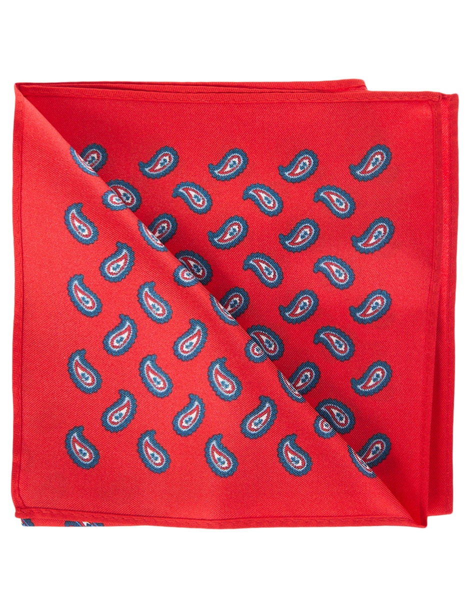 PAÑUELO JBE PAISLEY IND SEDA, ROJO