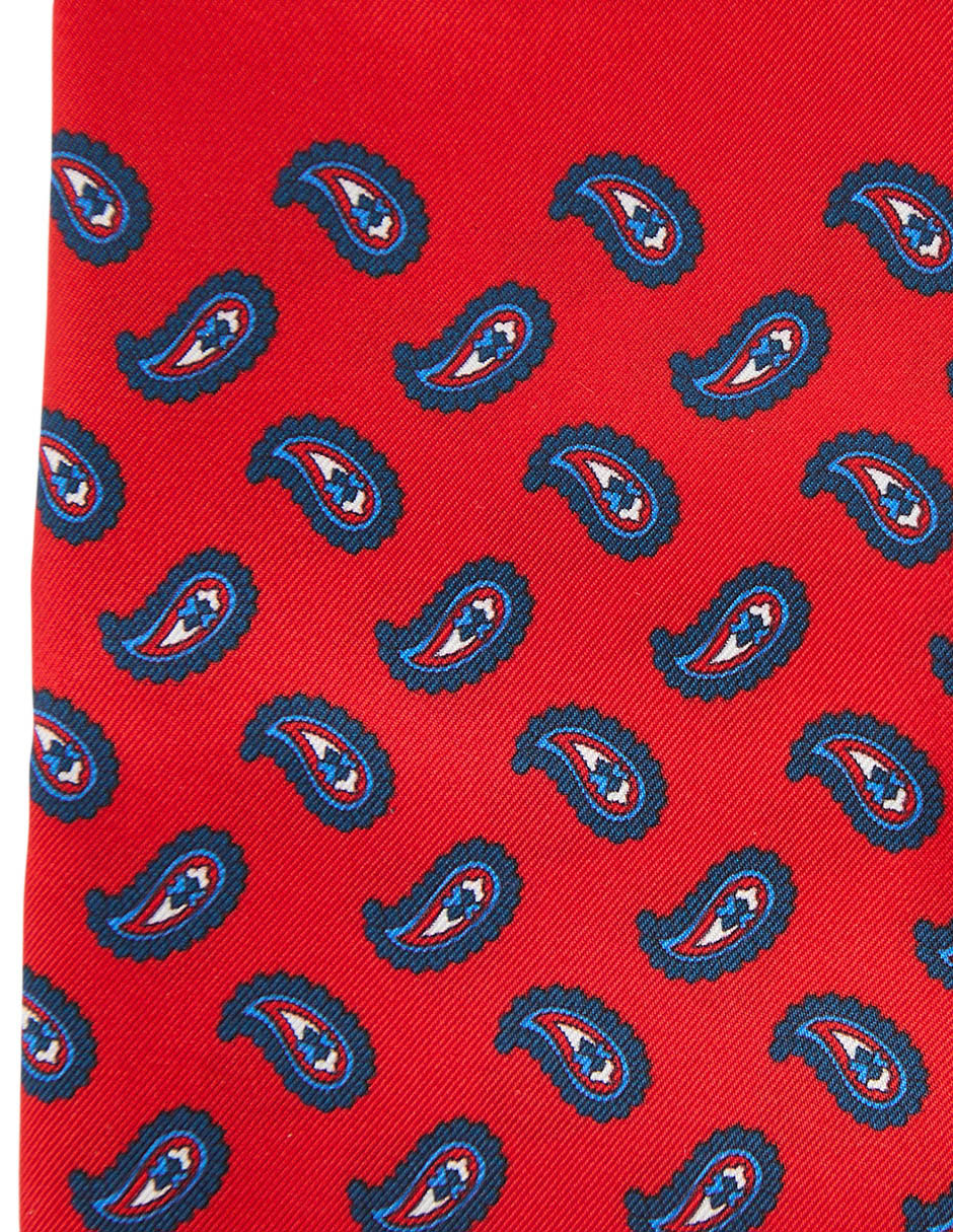 PAÑUELO JBE PAISLEY IND SEDA, ROJO