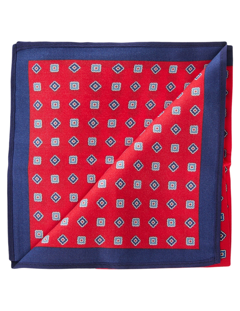 PAÑUELO JBE FLORAL IND SEDA, ROJO